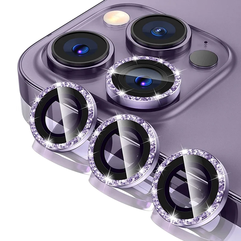 محافظ لنز دوربین رینگی نگین سواروسکی مناسب برای ایفون سری 11 تا 14