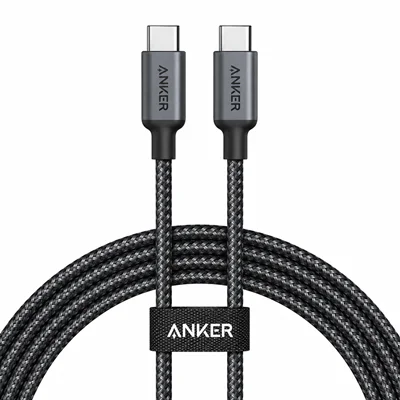 کابل انکر  1متری 60 وات مدل USB-C to USB-C , Braided